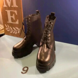 SECRET CELEBRITY Brand new Black size 9 COMBAT BOOTS